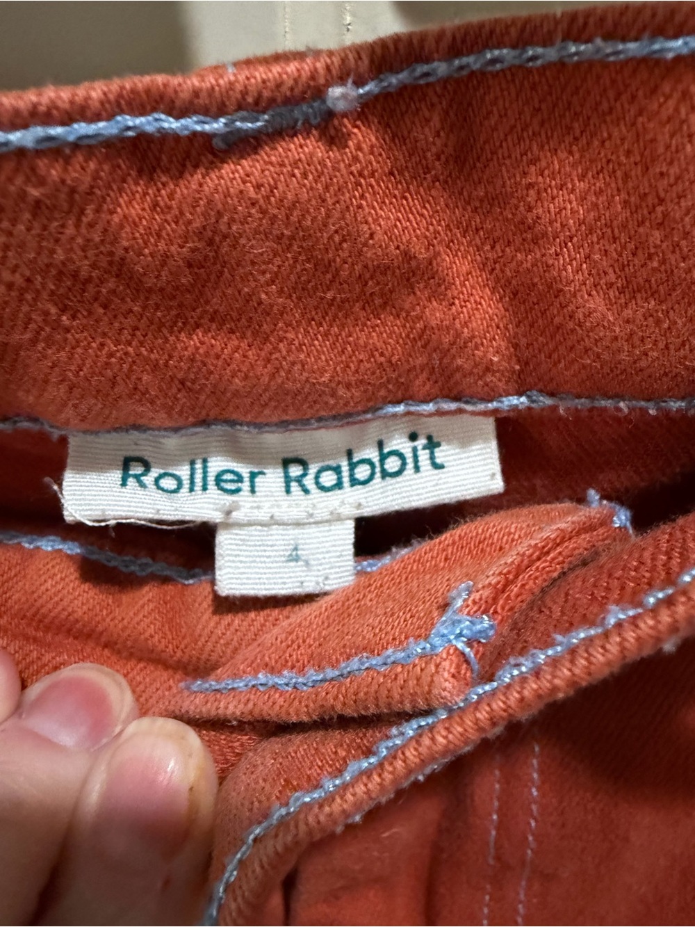 Roller Rabbit Rust Wide-Leg Cropped Jeans - Picture 6 of 6